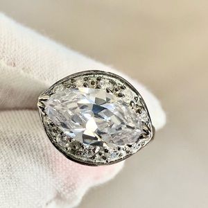 💥 Marquise 💥 cut  White Sapphire gem ring 💥